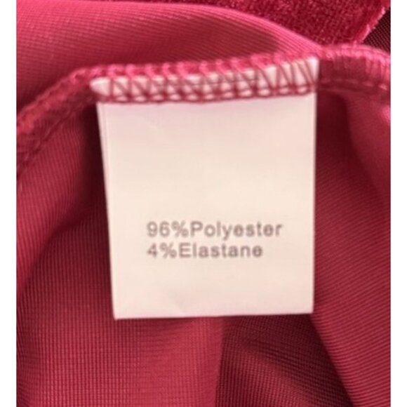 Homrain Womens Red Velvet Midi Dress Ruched Bodice 3XL WhimsyGoth VIntage - Picture 6 of 7